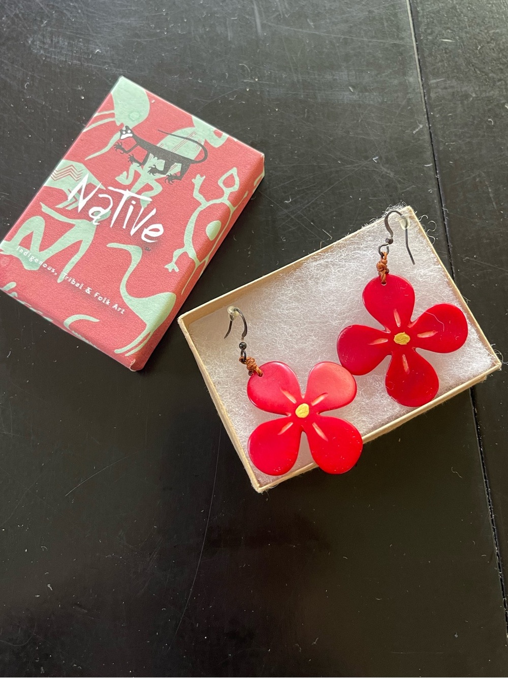 Native Stephanie Tagua Nut Flower Earrings